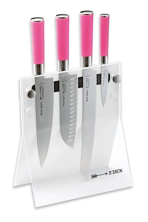 Set noževa u akrilnom bloku (4 kom) - Pink Spirit serija
