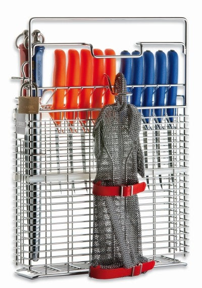 Držač za noževe, kapacitet 10 noževa i 2 oštrača, sa držačem za rukavice, nerđajući čelik