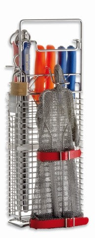 Držač za noževe, kapacitet 4 noža i 2 oštrača, sa držačem za rukavice